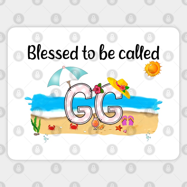 Blessed To Be Called Gg Summer Beach Happy Mother's Magnet by KIMIKA